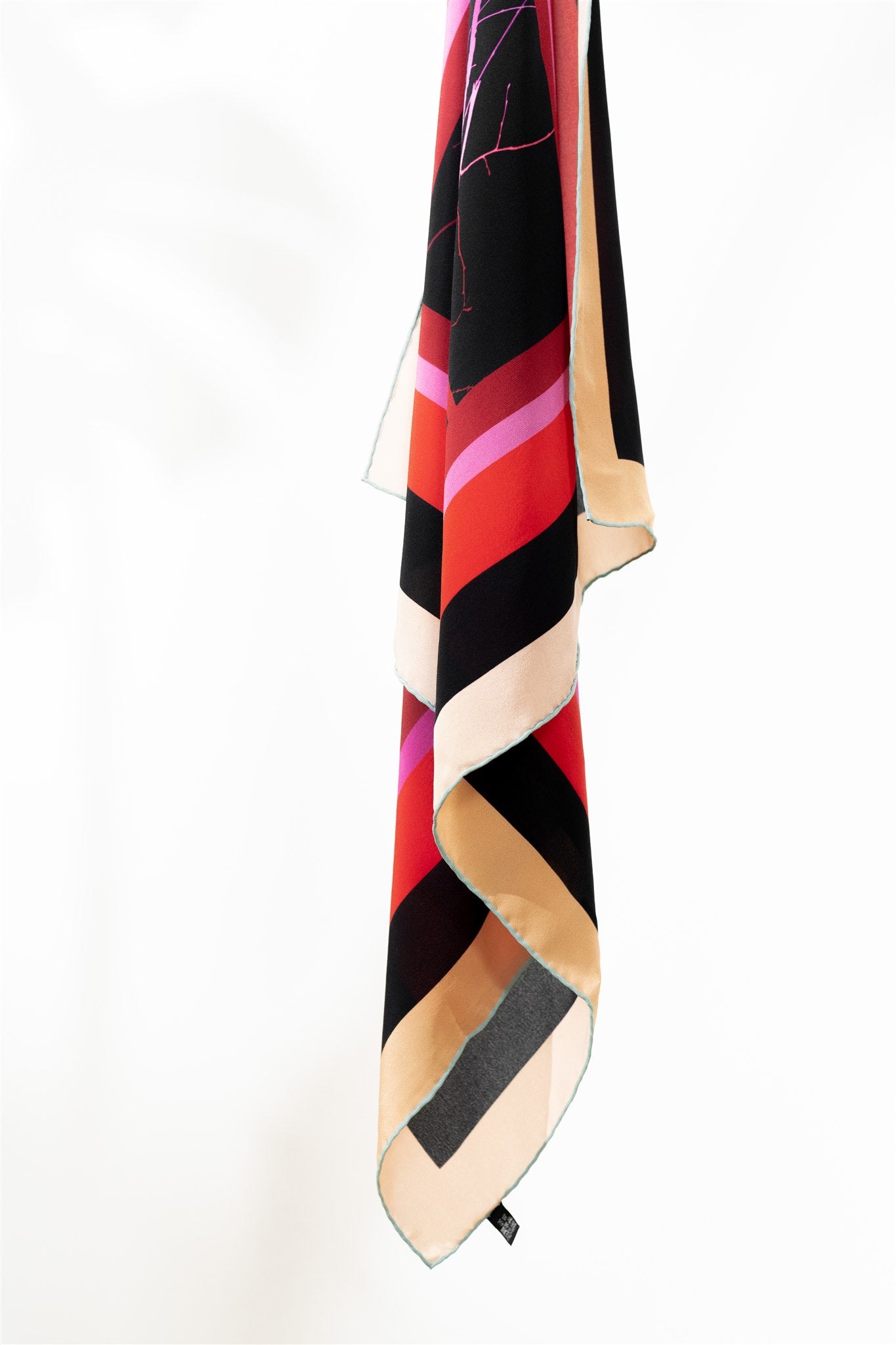 Red Purple Silk Scarf: Art Work By Regina Hügli