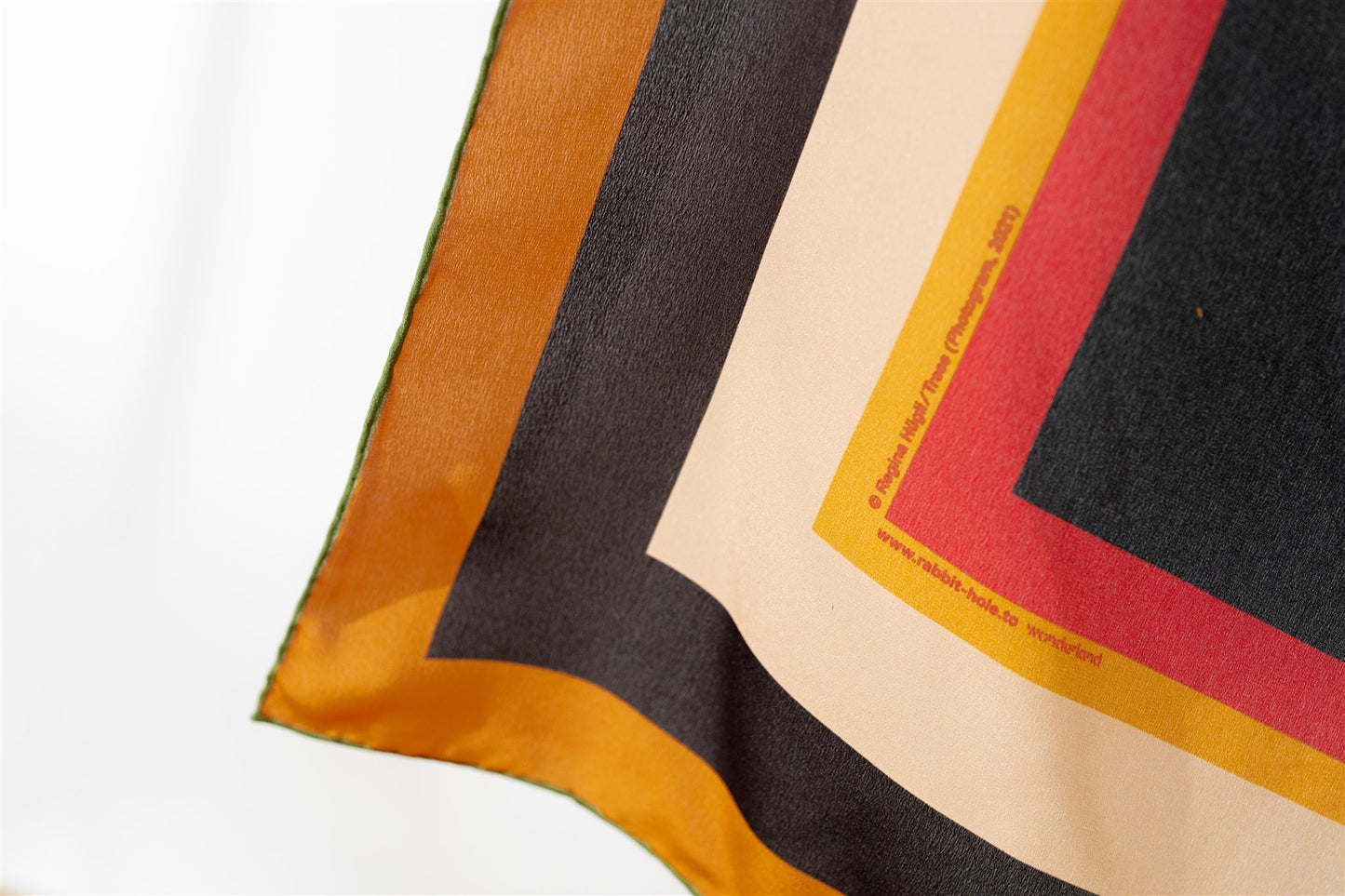 Red Yellow Silk Scarf: Art Work By Regina Hügli