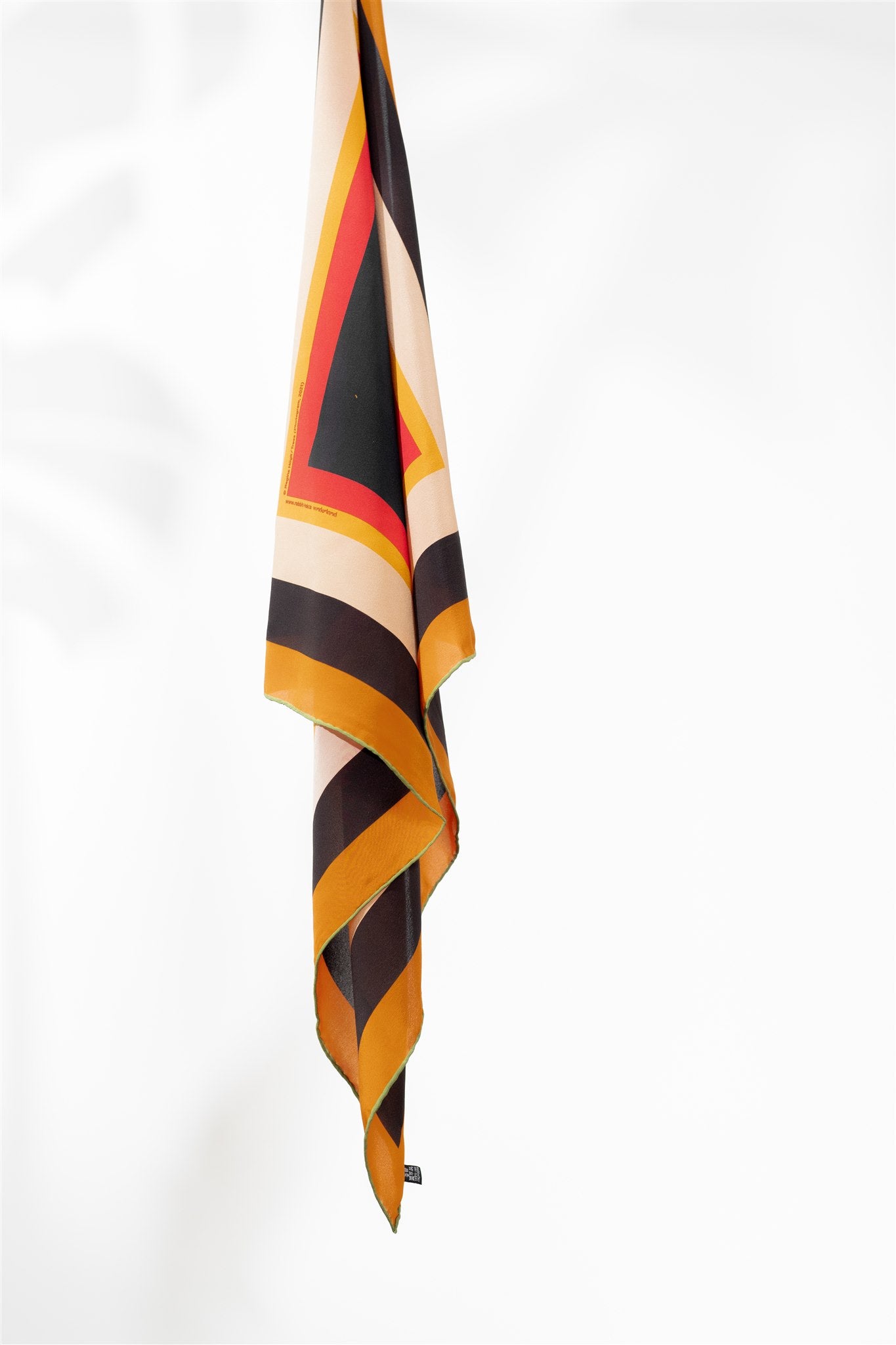 Red Yellow Silk Scarf: Art Work By Regina Hügli