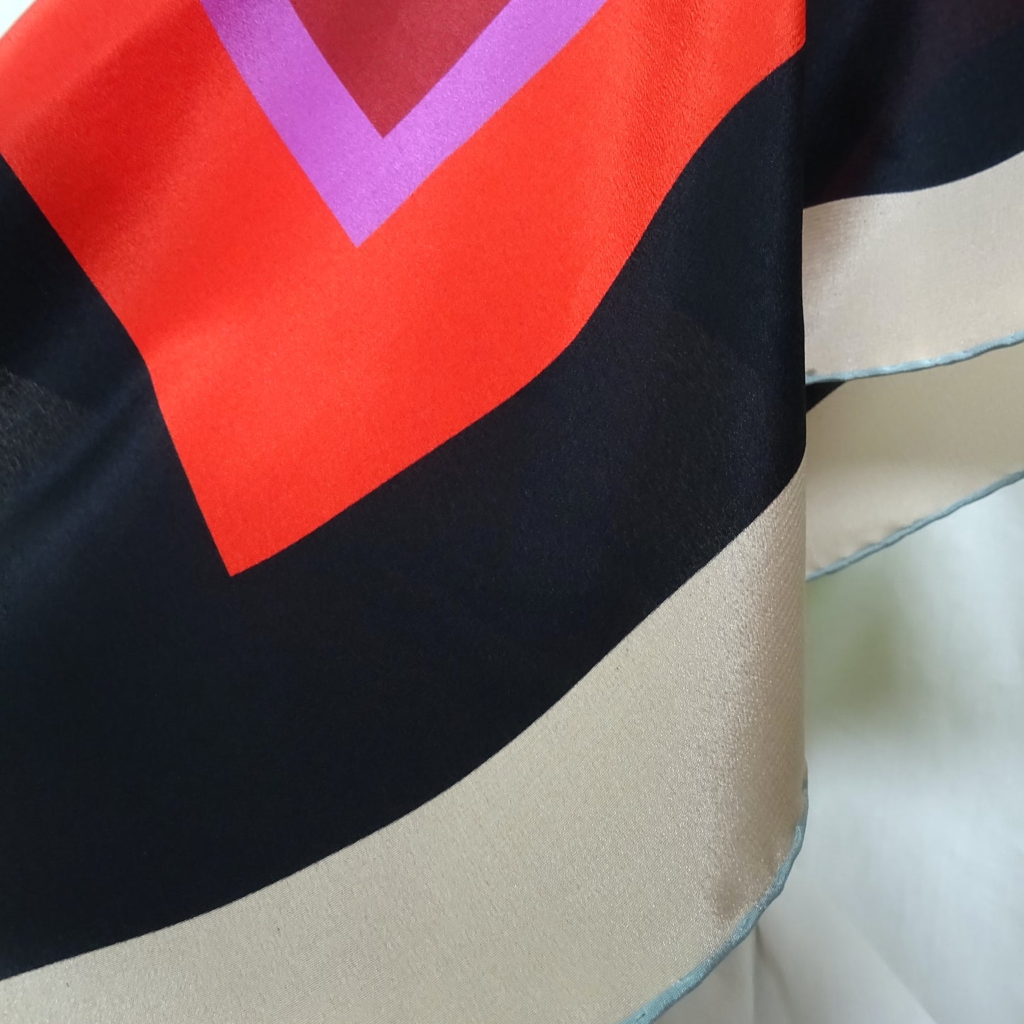 Red Purple Silk Scarf: Art Work By Regina Hügli